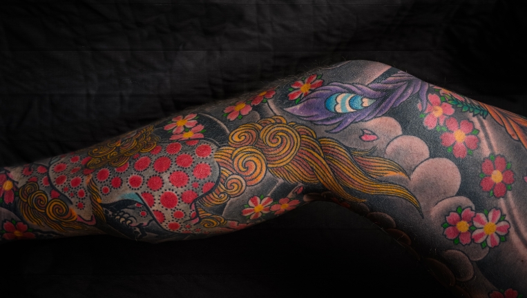 Full Sleeve Leg Tattoo